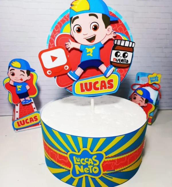 Itens personalizados para festa Luccas Neto em arquivo digital Studio e PDF.