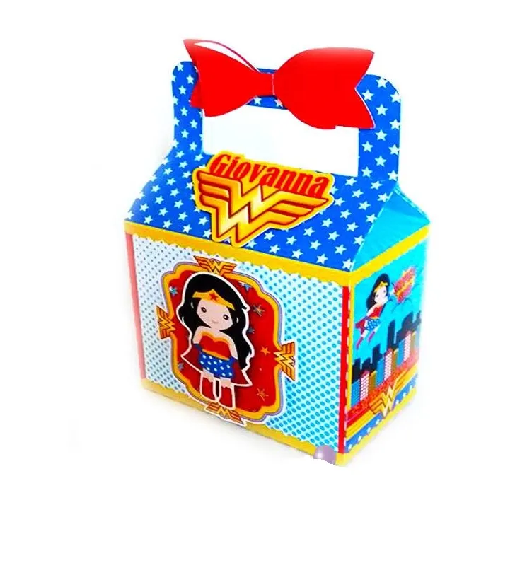 Topper de bolo tema Mulher Maravilha infantil em arquivo digital pronto para imprimir e cortar.
