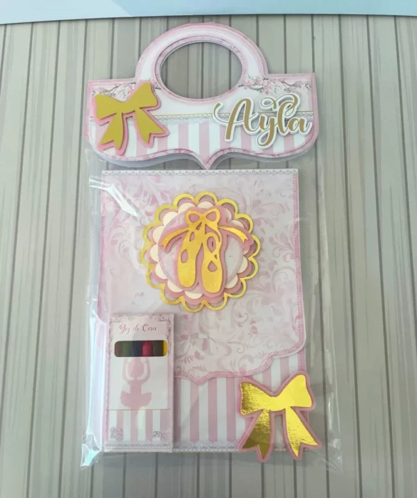 Kit de arquivos digitais para aniversário infantil tema Bailarina em múltiplos formatos.