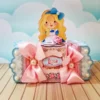 Arquivo para centro de mesa estilo cachepô luxo tema Alice no País das Maravilhas nos formatos Studio e PDF, pronto para imprimir e recortar na Silhouette.