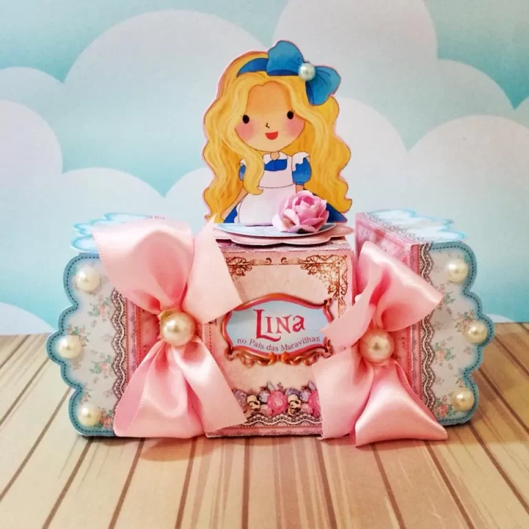 Arquivo para centro de mesa estilo cachepô luxo tema Alice no País das Maravilhas nos formatos Studio e PDF, pronto para imprimir e recortar na Silhouette.