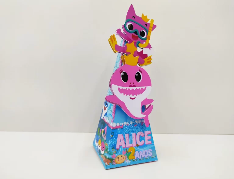 Kit de arquivos digitais para personalizados de centro de mesa tema Baby Shark.