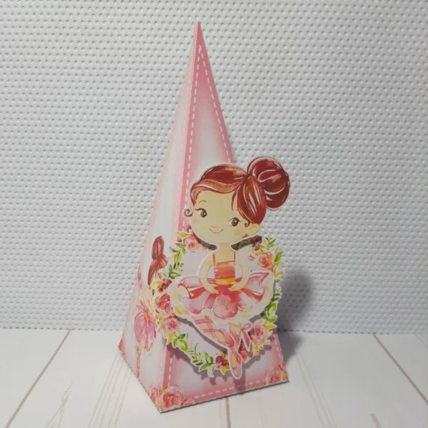 Arquivo de corte para centro de mesa de aniversário tema Bailarina no Studio e PDF.