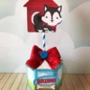 Molde de centro de mesa tema Cachorro em arquivo digital pronto para imprimir e cortar.