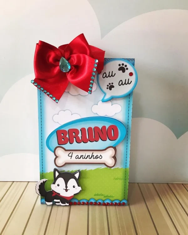 Arquivo de corte para centro de mesa de aniversário no tema Cachorro em múltiplos formatos.