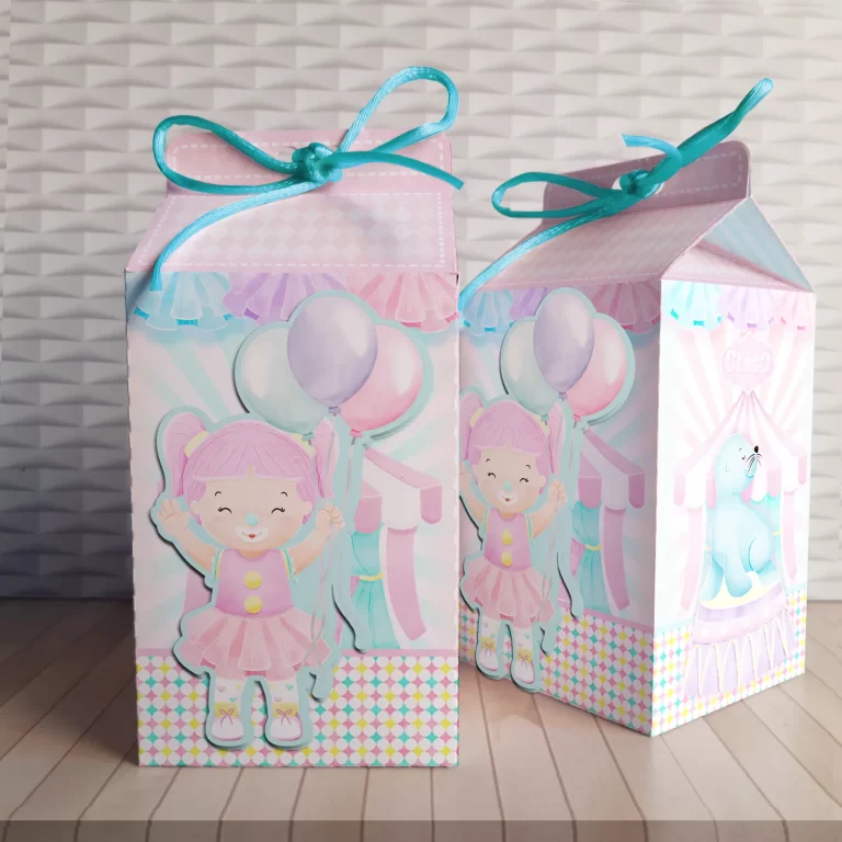 Arquivo para centro de mesa e papelaria temática Circo Aquarela nos formatos Studio, PNG e PDF, pronto para imprimir e recortar com efeito de pintura à mão.