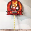 Arquivo de corte para centro de mesa de aniversário tema Homem de Ferro no Studio e PDF.
