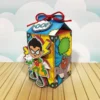 Elementos de decoração de mesa no tema Jovens Titãs em arquivo digital pronto para corte.