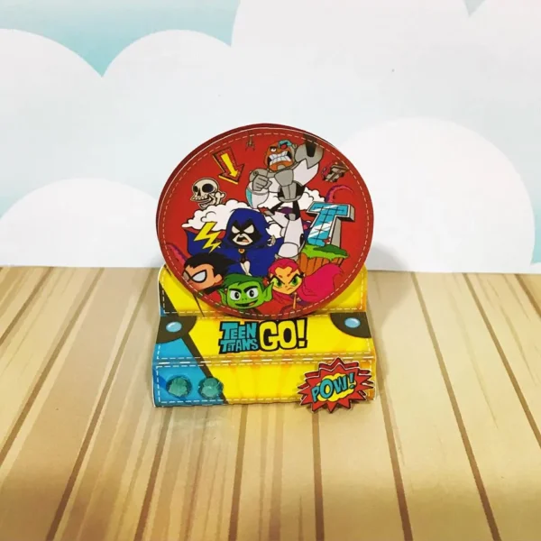 Arquivo de corte digital para centro de mesa de festa no tema Jovens Titãs.