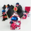 Centro de mesa para aniversário tema Ladybug em formato de arquivo digital para recorte.