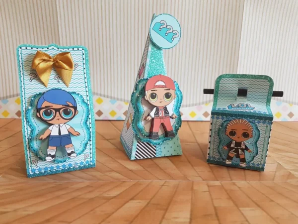 Personalizados de aniversário tema Lol Boys para centro de mesa em arquivo digital Studio e PDF.