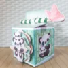 Centro de mesa tema Panda em arquivo digital pronto para imprimir e cortar em Studio e PDF.