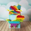 Kit de arquivos digitais para personalizados de centro de mesa tema Pop It.
