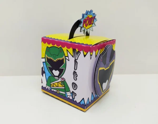 Kit de arquivos digitais para personalizados de aniversário tema Power Rangers com corte digital e manual.