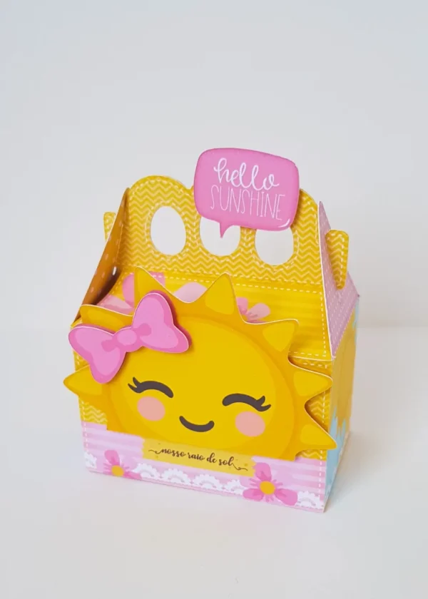 Arquivo de corte para centro de mesa de aniversário tema Raio de Sol no Studio e PDF.