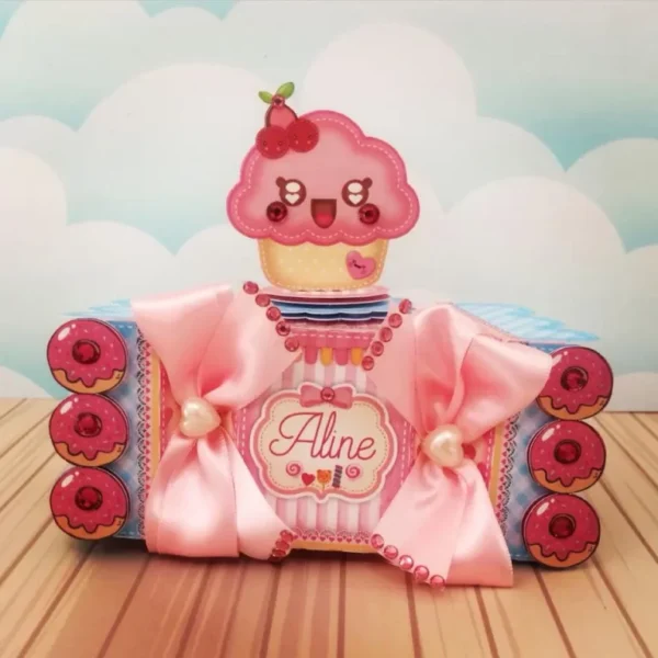 Personalizados para centro de mesa tema confeitaria em arquivo digital de alta resolução.