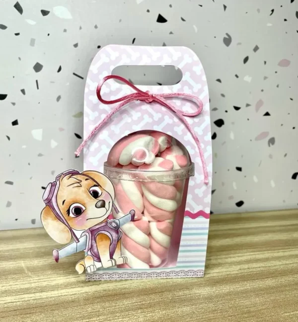 Arquivo digital de corte para personalização de copo bolha no tema Skye Patrulha Canina em formato Studio.