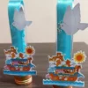 Topper de bolo tema Arca de Noé aniversário em arquivo digital pronto para cortar.