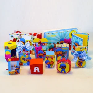 Arquivo digital Pocoyo para decoração de aniversário simples em formatos Studio e PDF.