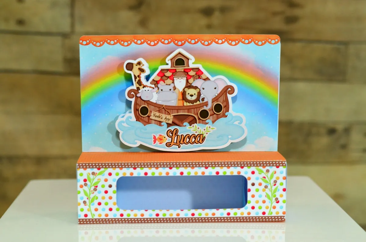 Arquivo de corte para festa infantil no tema Arca de Noé em Studio e PDF.