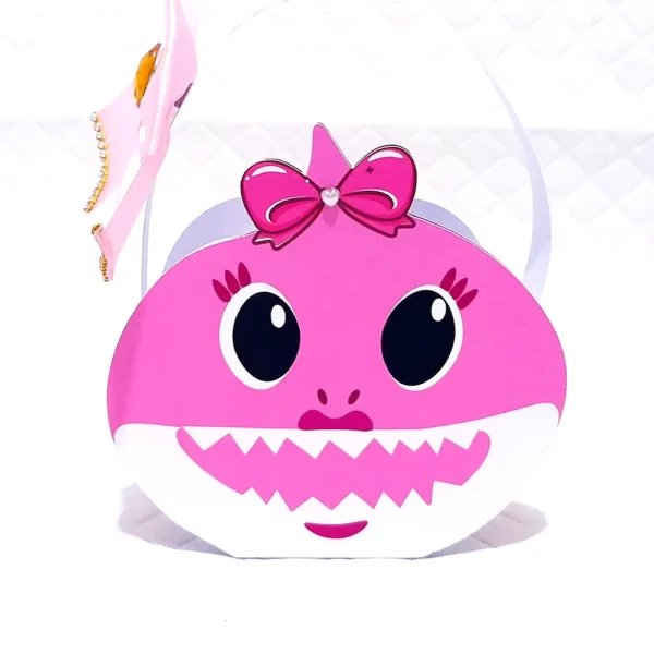 Arquivo de corte para decoração de festa de aniversário no tema Baby Shark Menina em Studio e PDF.