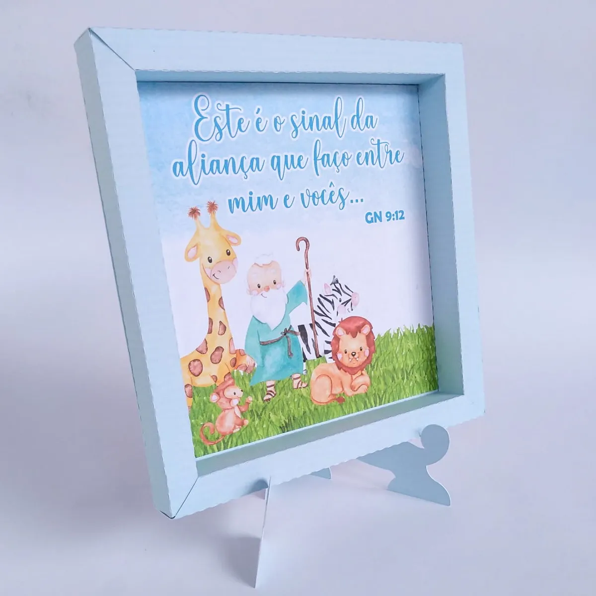 Topper de bolo tema Arca de Noé festa infantil em arquivo digital pronto para cortar.