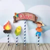 Arquivo de corte para caixas temáticas e decoração de aniversário junino nos formatos Studio, PNG e PDF, ideal para festas de luxo e eventos.