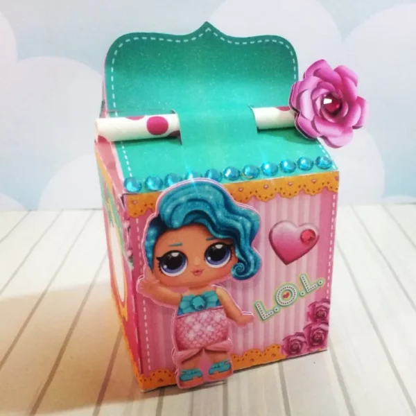 Arquivo de corte para personalizados de decoração infantil tema Lol Surprise no Studio e PDF.