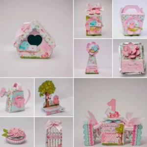 Arquivo digital para decoração no tema Jardim Encantado Simples em formato Silhouette Studio.