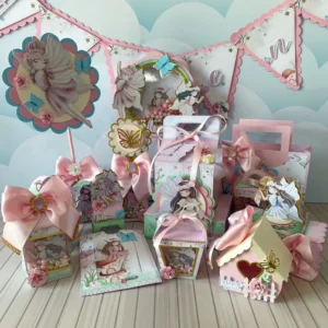 Personalizados de aniversário tema Jardim das Fadas em arquivo digital Studio e PDF.