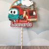 Arquivo de corte para festa de aniversário tema Leo o Caminhão no Studio e PDF.