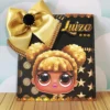 Topper de bolo tema Lol Queen Bee em arquivo digital pronto para imprimir e cortar.