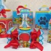Topper de bolo e elementos de decoração tema Patrulha Canina Menino em arquivo digital pronto para imprimir e cortar.