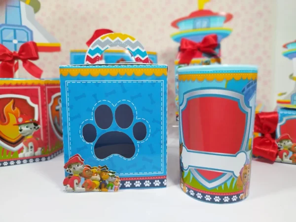 Arquivo de corte para decoração de festa de aniversário no tema Patrulha Canina Menino em Studio e PDF.