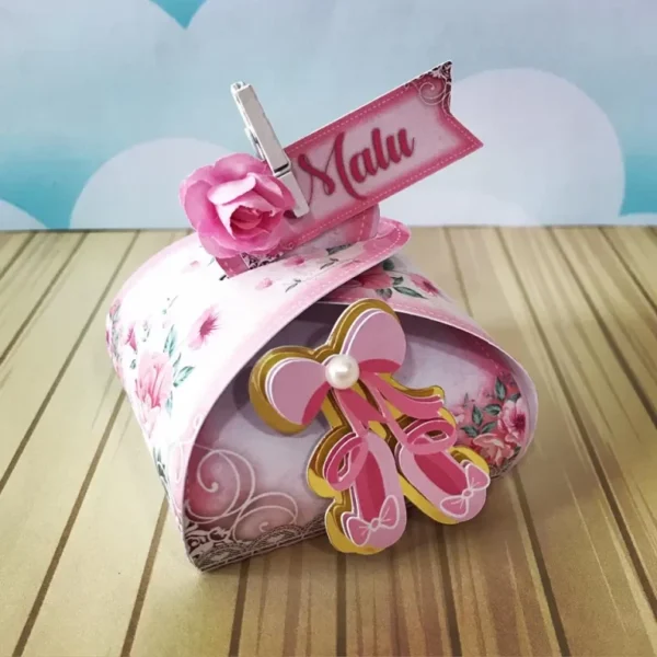 Arquivo digital para decoração de festa no tema Bailarina em formatos Studio, PNG e PDF.