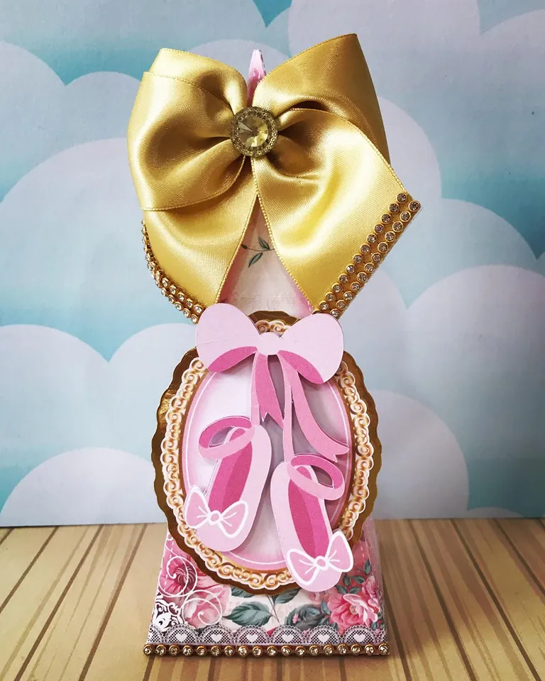 Personalizados de festa Bailarina em arquivo digital Studio, PNG e PDF.