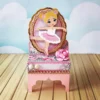 Topper de bolo tema Bailarina em arquivo digital pronto para imprimir e cortar.