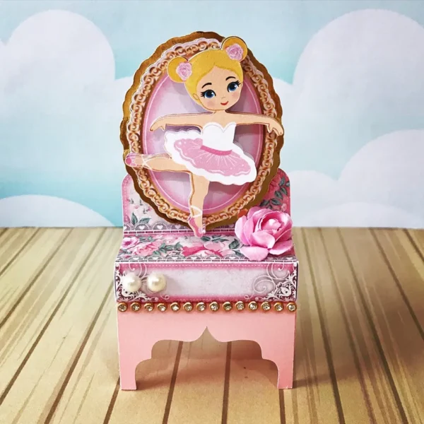 Topper de bolo tema Bailarina em arquivo digital pronto para imprimir e cortar.