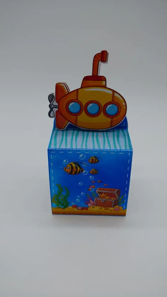 Kit digital de festa tema mar com elementos de decoração em PNG, PDF e Studio.