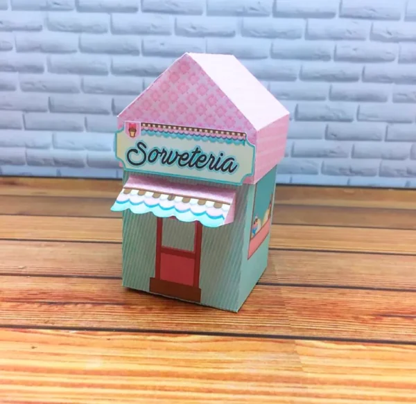Topo de bolo para decoração tema sorveteria em formato de arquivo digital para recorte.