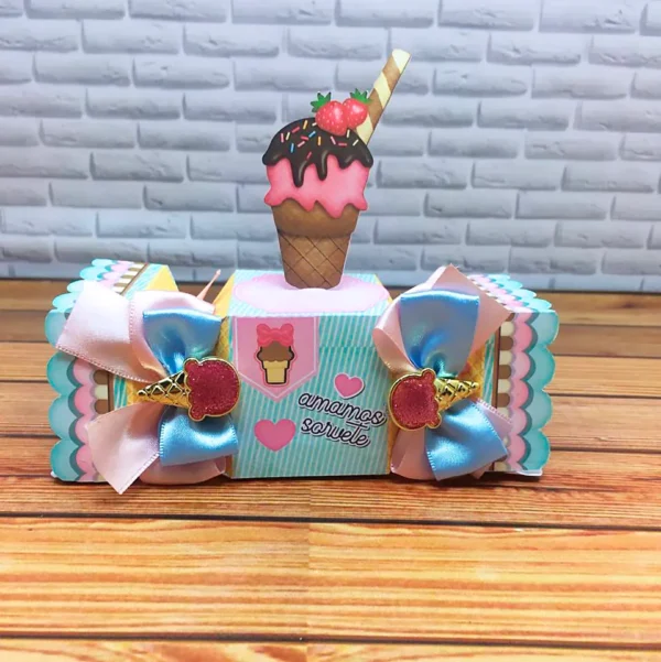 Arquivo de corte sorveteria para topo de bolo e itens de decoração de aniversário infantil.