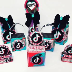 Arquivo de corte tema Tik Tok infantil para itens de decoração e personalizados de aniversário.