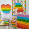 Kit de arquivos digitais para personalizados de festas tema Pop It simples.