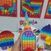 Kit de arquivos digitais para personalizados de festas tema Pop It simples.