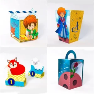 Arquivo de corte digital tema decoração de festa Pequeno Príncipe nos formatos Studio e PDF para máquinas Silhouette ou tesoura, ideal para personalizados de luxo.