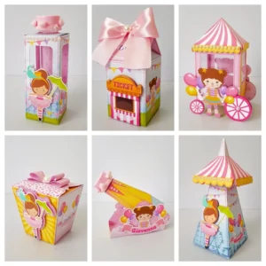 Moldes digitais de enfeites de mesa para o tema Circo nos formatos Studio, PNG e PDF para impressão de alta resolução e personalizados de festas infantis.