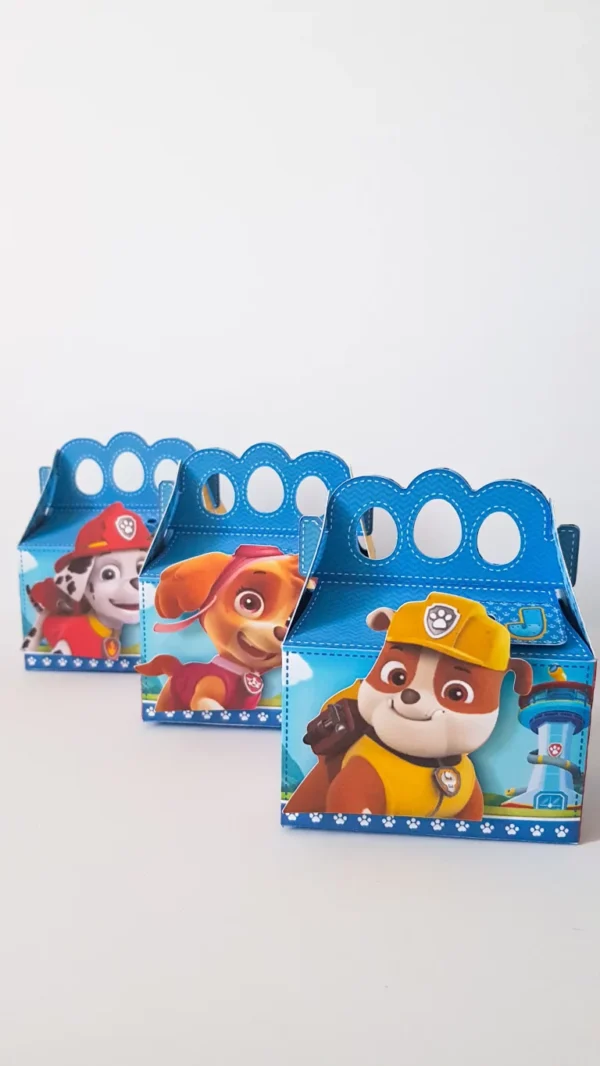 Itens personalizados para decoração de festa Patrulha Canina em arquivo digital Studio, PNG e PDF.