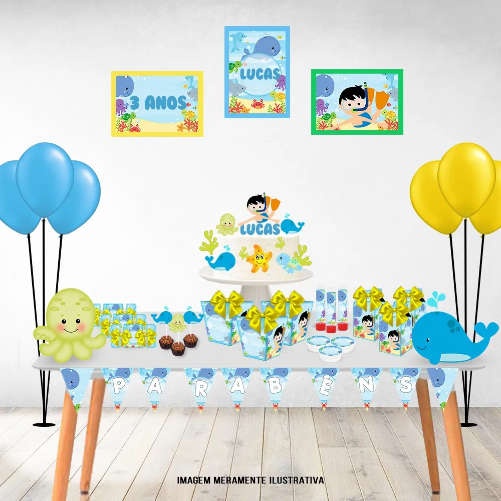 Festa Fundo do Mar Masculino Studio e Pdf