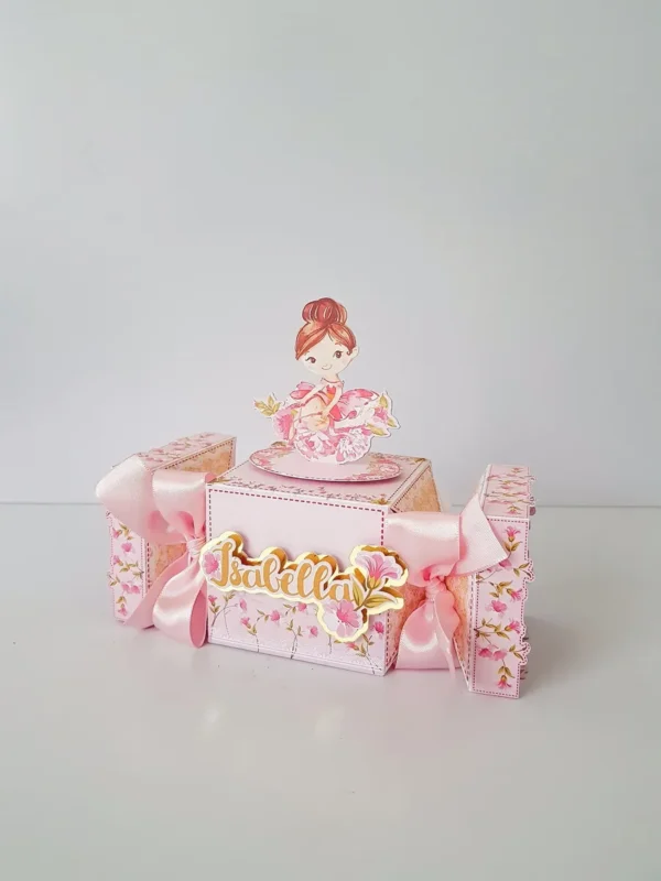 Arquivo de corte para festa infantil no tema Bailarina em Studio, PNG e PDF.