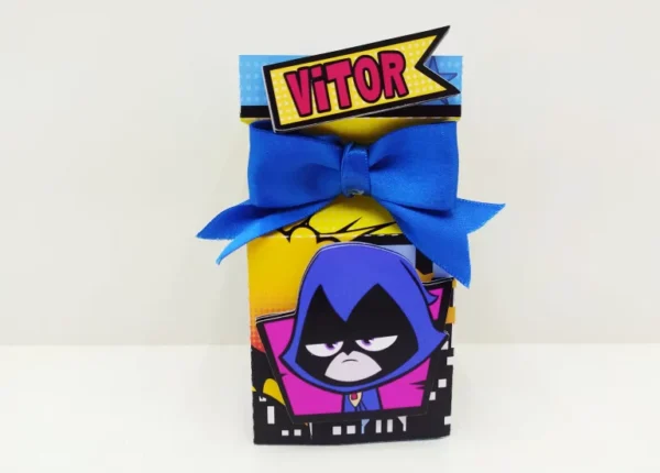 Topper de bolo tema Jovens Titãs para festa infantil em arquivo digital pronto para imprimir e cortar.